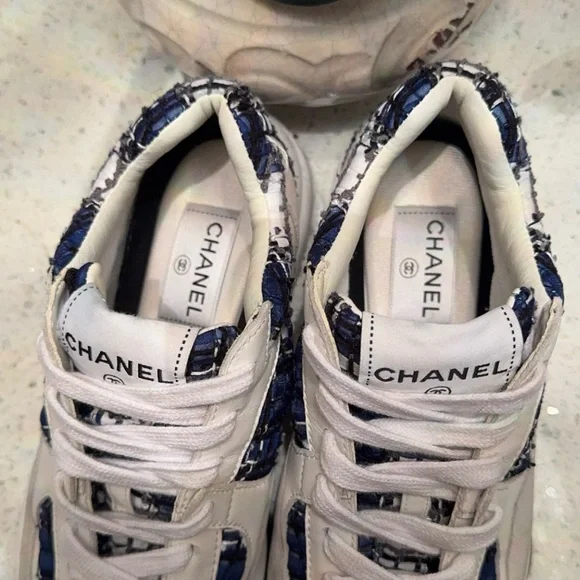 Blue & White CHANEL Sneakers 👟 - Picture 4 of 8
